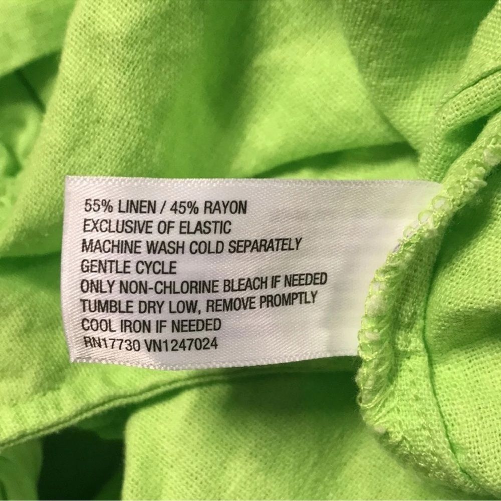 A New Day Off-the-Shoulder Ruffle Crop Top – Size L – Lime Green - NWT - Picture 7 of 7